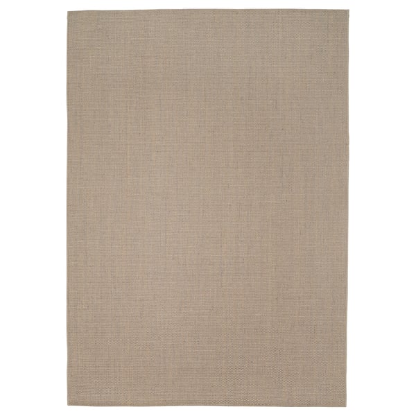 VODSKOV matta: neutral vävd textur, rektangel, naturlig jute och sisal. Perfekt för matsal, hållbar.