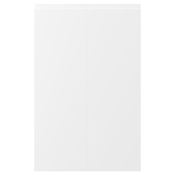 VOXTORP Dörr för bänkhörnskåp, 2 delar - högerhängd matt vit 25x80 cm