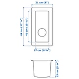 Illustration med mått för produkten: VRESJÖN.