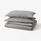 ÄNGSLILJA Duvet cover and 2 pillowcases, grey, 200x200/50x80 cm