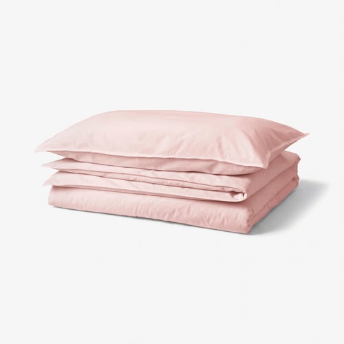 ÄNGSLILJA Duvet cover and pillowcase, light pink, 150x200/50x80 cm