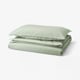 ÄNGSLILJA Duvet cover and pillowcase, pale grey-green, 150x200/50x80 cm