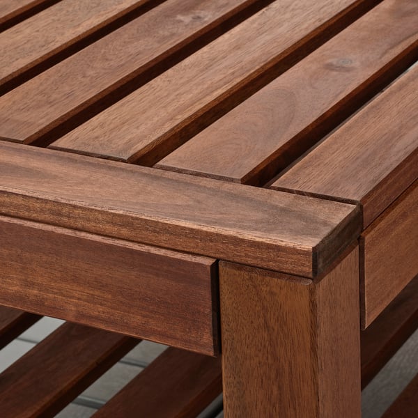 ÄPPLARÖ Coffee table, outdoor - brown stained - IKEA