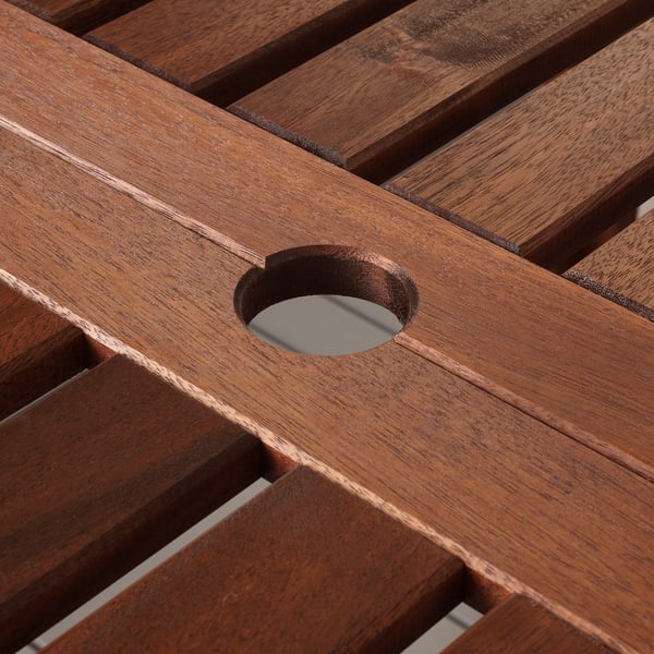 applaro table 2 chrsw armr bench outdoor brown stained jarpon duvholmen brown red ikea