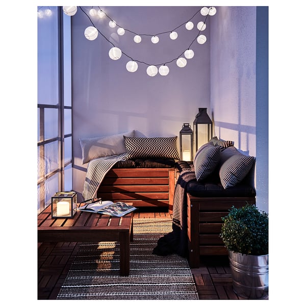 applaro table stool section outdoor brown stained 63x63 cm ikea