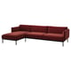 Option: ÄPPLARYD 4-seat sofa with chaise longue, Djuparp red/brown