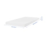 ÅKLABBEN Natural latex mattress, medium firm white, 90x200 cm