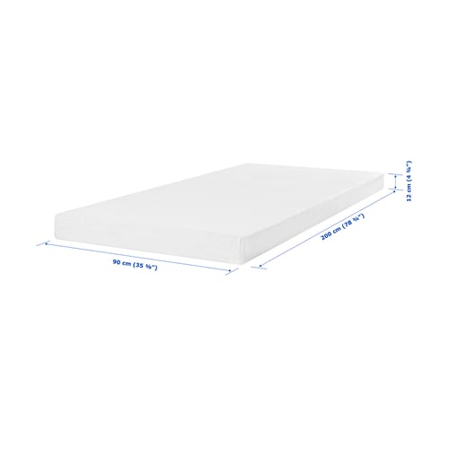 ÅKLABBEN Natural latex mattress, medium firm white, 90x200 cm