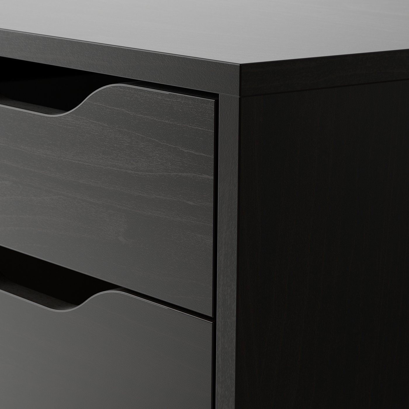 ALEX drawer unit on castors, black-brown, 36x76 cm - IKEA