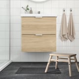 ALSTERN Bath mat, dark grey, 40x60 cm