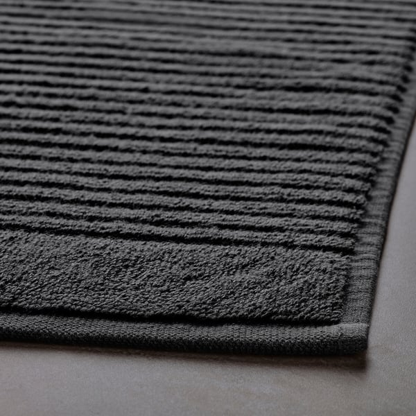 ALSTERN Bath mat, dark grey, 40x60 cm