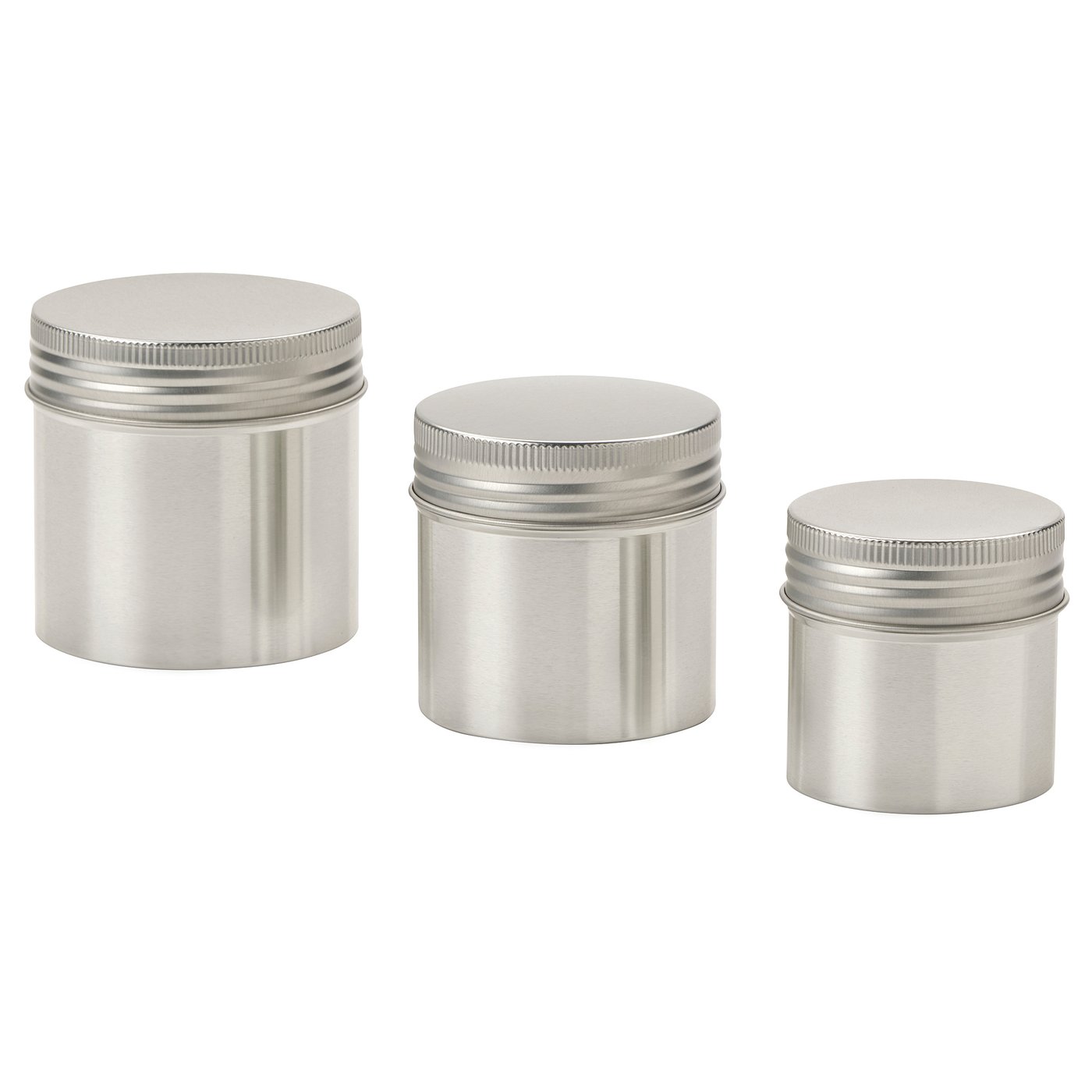 ANILINARE Storage tin with lid, set of 3, metal IKEA