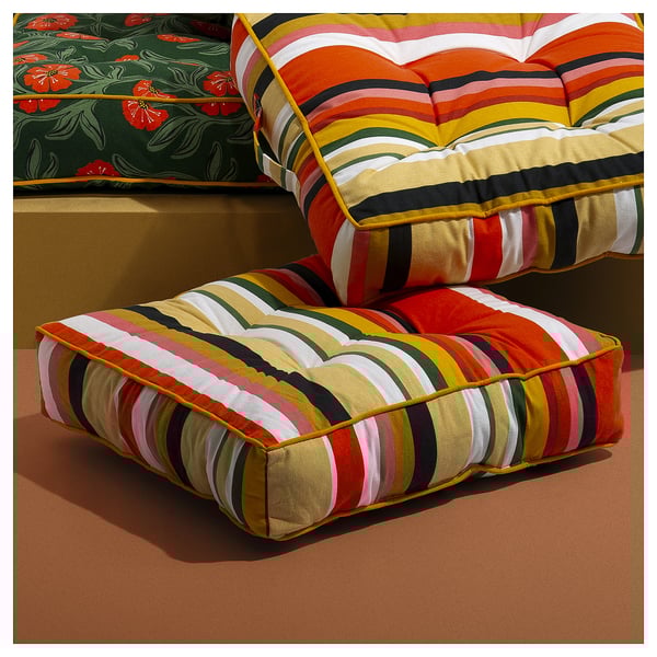 AROMATISK Floor cushion, stripe, 45x45x10 cm