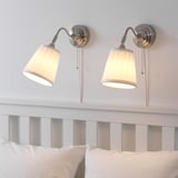 ÅRSTID Wall lamp, nickel-plated/white