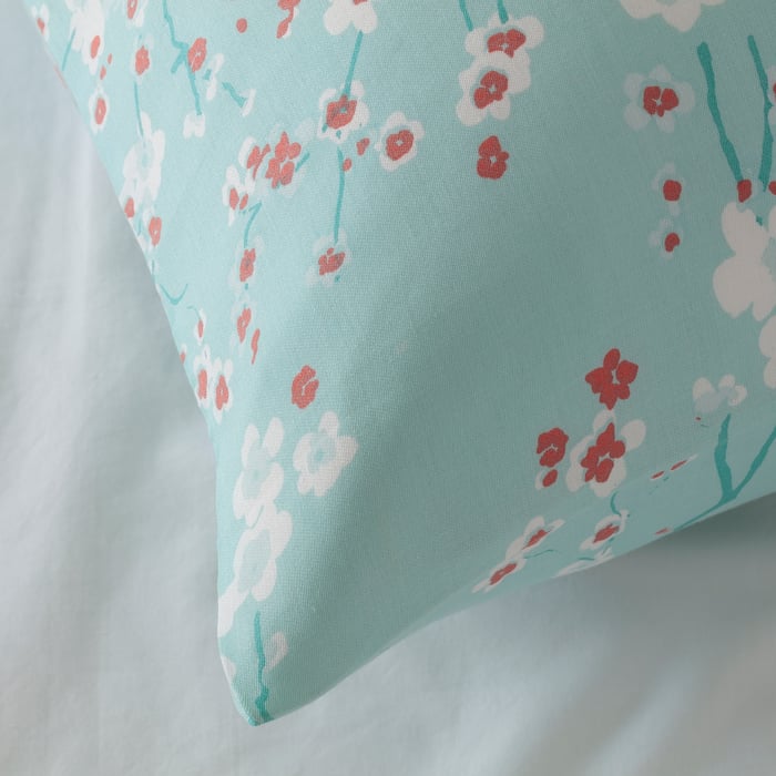 ASKLÖNN pillowcase, green/Cherry blossom branch, 50x80 cm IKEA