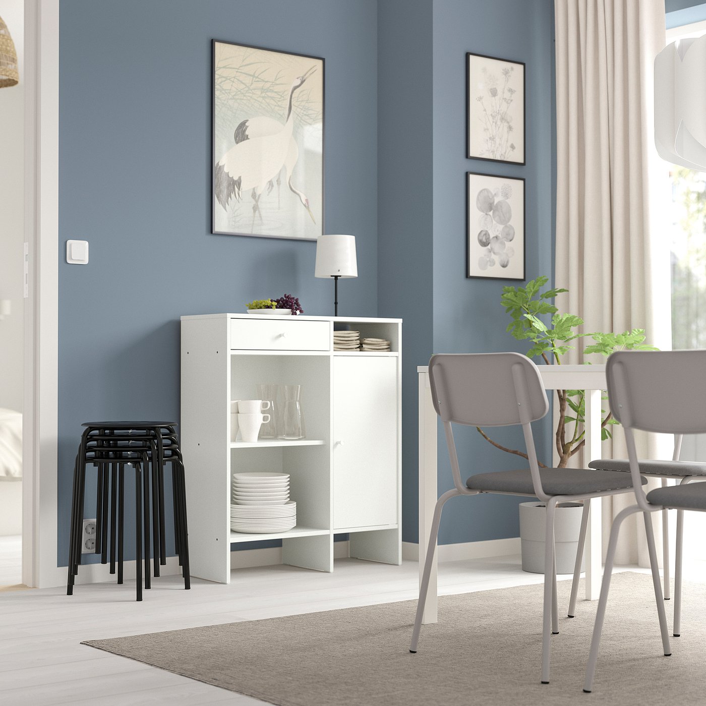 BAGGEBO sideboard, white, 78x92 cm - IKEA