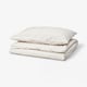 BANDKNIPPE Duvet cover and pillowcase, white/beige, 150x200/50x80 cm