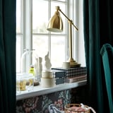 BAROMETER Work lamp, brass-colour