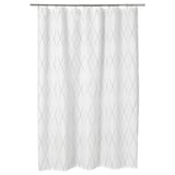 BASTSJÖN Shower curtain, white/grey/beige, 180x200 cm