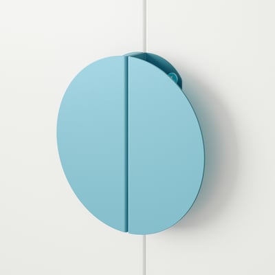 BEGRIPA Handle, light blue/half-round, 130 mm