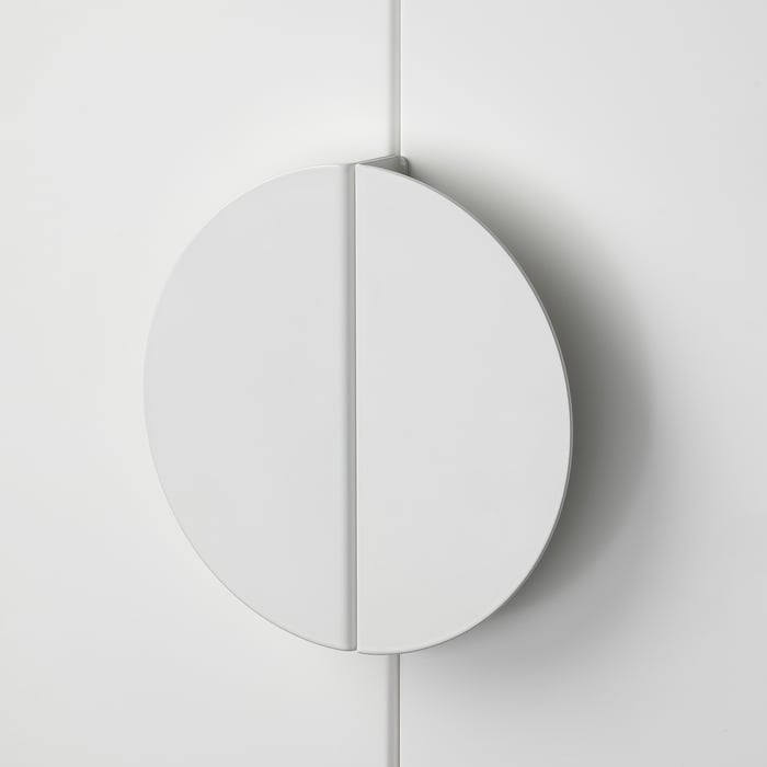 BEGRIPA handle, white/half-round, 130 mm - IKEA