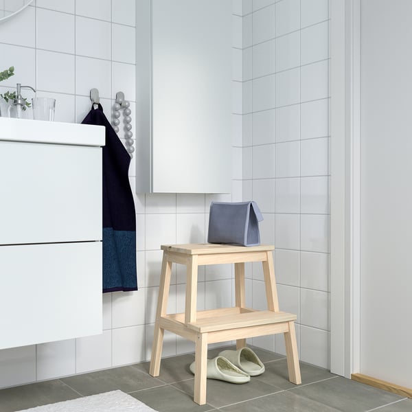 BEKVÄM Step stool, aspen, 50 cm