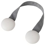 BERGKLEMATIS Magnetic curtain tie-back, grey/white