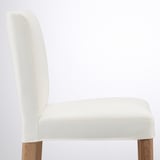 BERGMUND Bar stool with backrest, oak effect/Inseros white, 62 cm