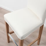 BERGMUND Bar stool with backrest, oak effect/Inseros white, 75 cm
