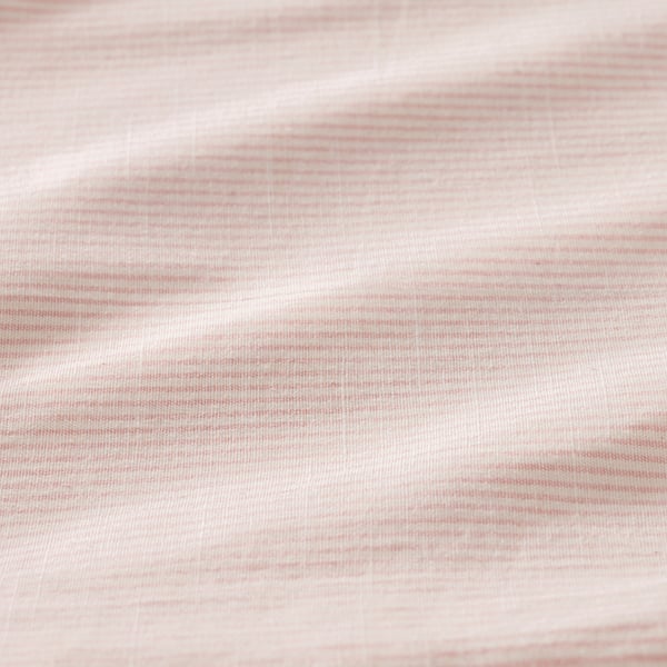 BERGPALM Duvet cover and 2 pillowcases, light pink/stripe, 200x200/50x80 cm