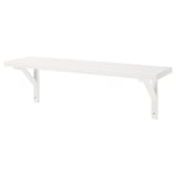 BERGSHULT / SANDSHULT Wall shelf, white/white stained aspen, 80x20 cm