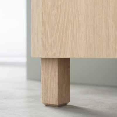 BESTÅ Cabinet unit, white stained oak effect, 60x40x202 cm