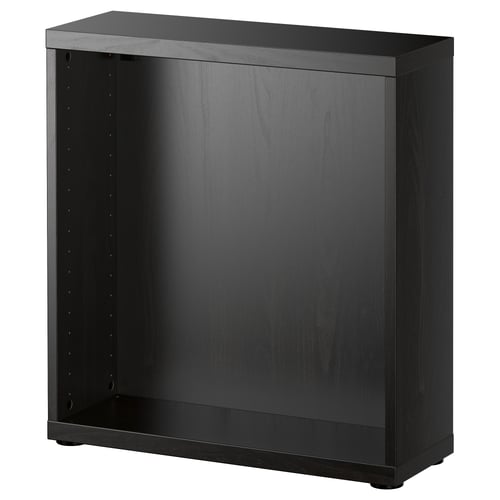 Black BESTÅ storage frame, rectangular shape, minimalist design.