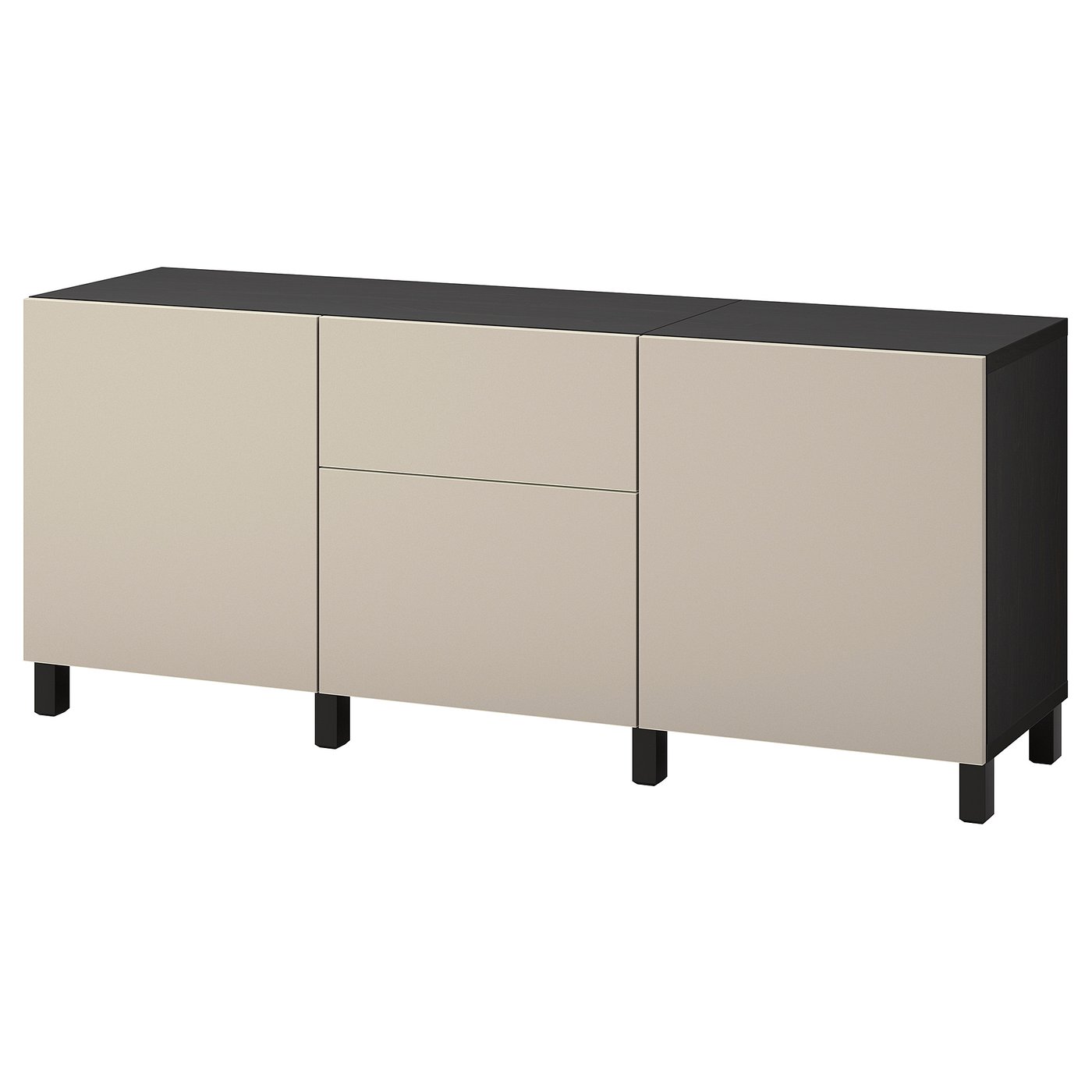 BESTÅ storage combination with drawers, blackbrown/Lappviken/Stubbarp