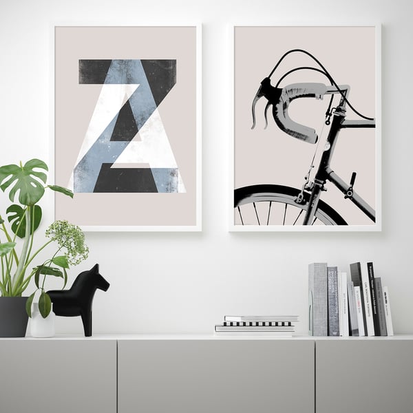 Bild Poster Black White Bicycle 50x70 Cm Ikea