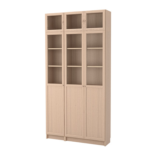 BILLY OXBERG Bookcase bination glass doors white stained oak