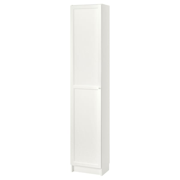BILLY / OXBERG Bookcase with doors, white, 40x30x202 cm