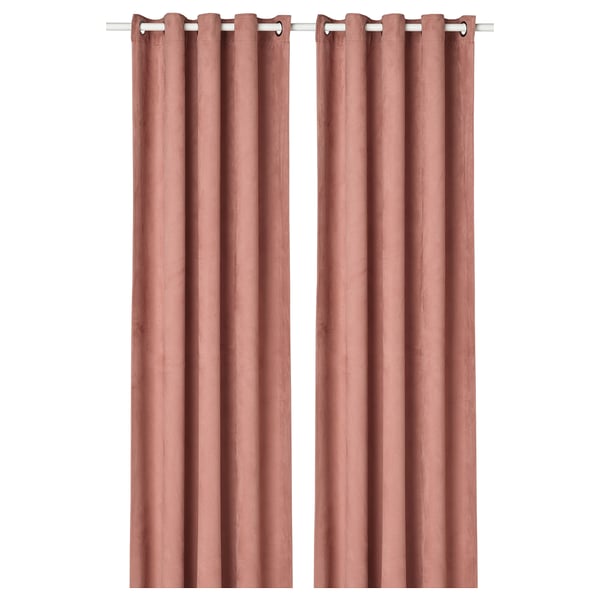 BIRTNA blockout curtains, 1 pair, light pink, 145x250 cm IKEA