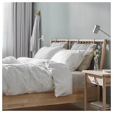 BJÖRKSNÄS Bed frame, birch/Luröy, 150x200 cm