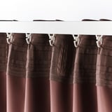BLÅHUVA Block-out curtains, 1 pair, brown-red, 145x250 cm