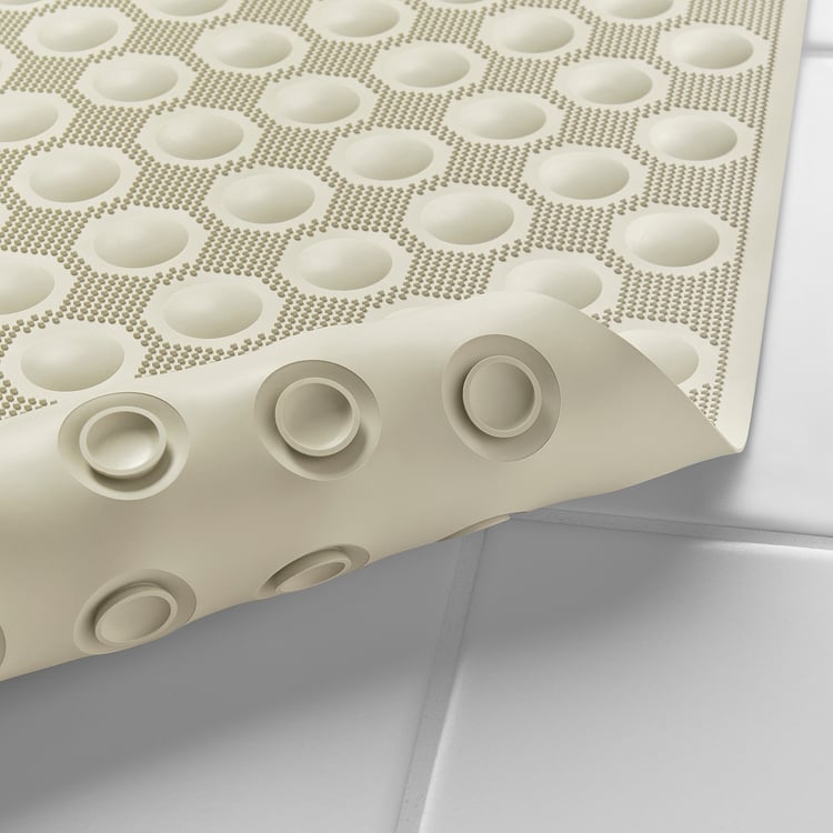 BLÅSJÖN bathtub mat, beige, 33x84 cm IKEA