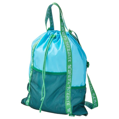 BLÅVINGAD Backpack, blue/green, 13 l