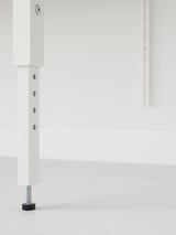 BOAXEL / LAGKAPTEN Wardrobe combination with table top, white, 207x62x201 cm