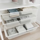 BOAXEL / LAGKAPTEN Wardrobe combination with table top, white, 207x62x201 cm