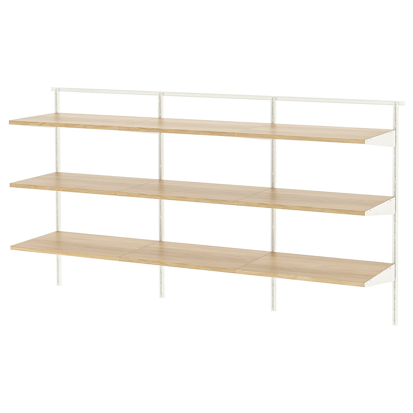BOAXEL shelving unit, white/oak, 187x40x101 cm IKEA