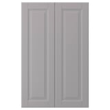 BODBYN 2-p door f corner base cabinet set, grey, 25x80 cm