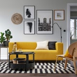 BORGEBY Coffee table, black, 70 cm
