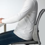 BORTBERG Lumbar cushion, grey, 31x23 cm