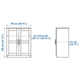 BRIMNES Cabinet with doors, white, 78x95 cm