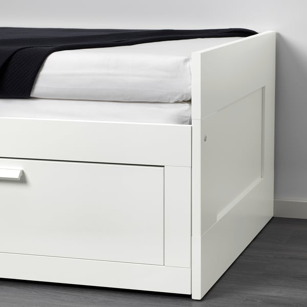 Brimnes Day Bed Frame With 2 Drawers White Ikea